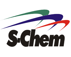 IVM product logo with colorful swoosh design and s-Chem branding, industry-leading chemical solutions.